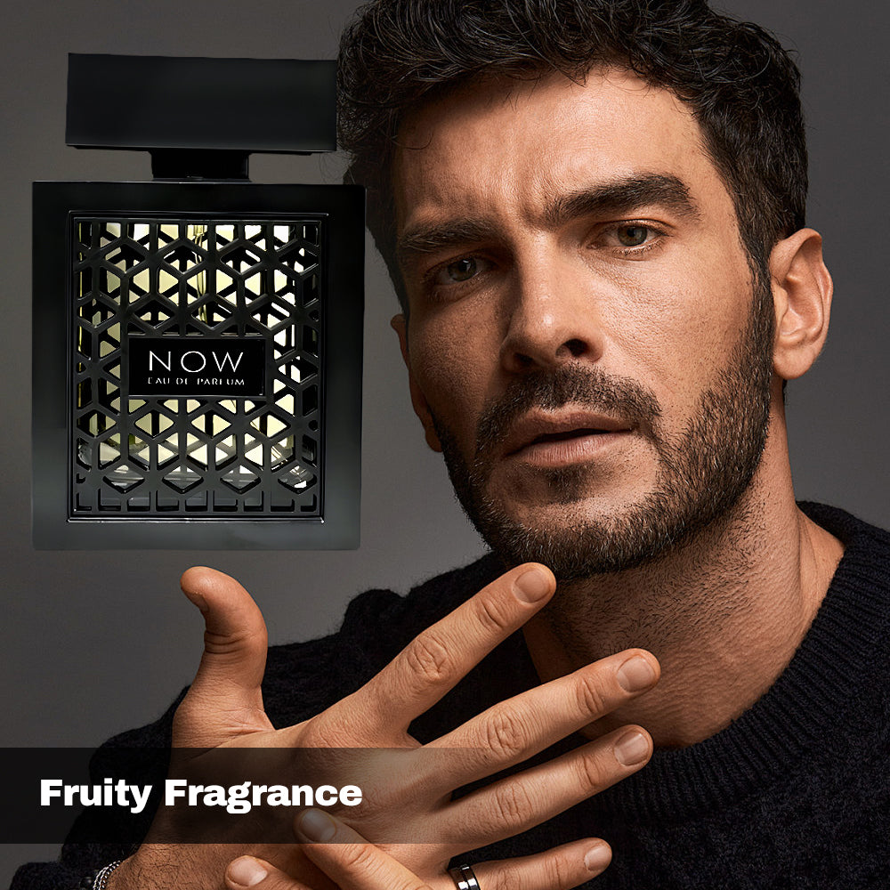 Lattafa Rave Now for Men Eau de Parfum Spray 3.4 Ounce - Vaporisateur Natural Spray in Black Packaging