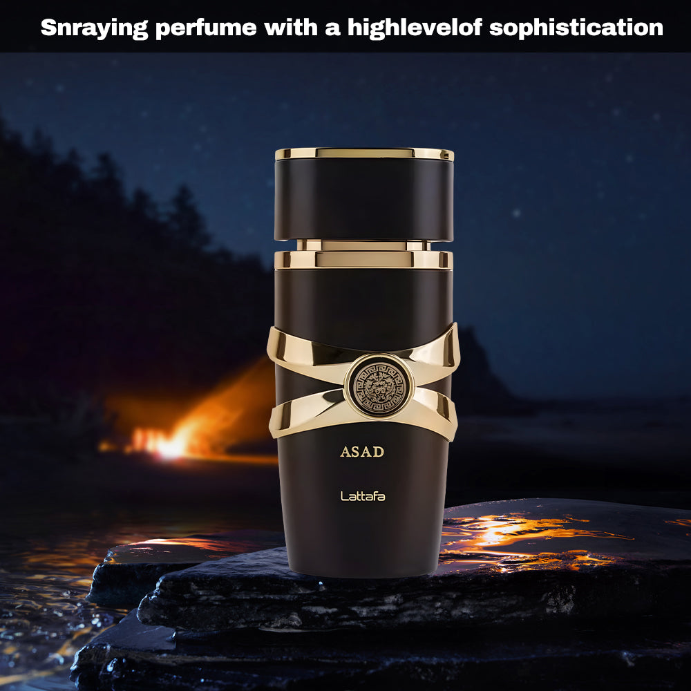 Asad Perfume by Lattafa: A Glimpse of Strength and Confidence. (for men) 3.4Oz(100ml) Fragrance Blend Scented Aroma