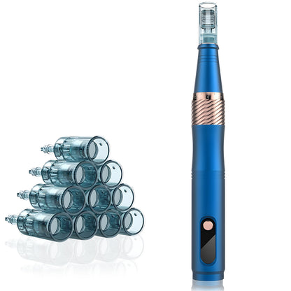 Microneedling Pen, Professional Wireless Microneedling Pen, 0.25mm Derma Roller Set, Adjustable Microneedle Machine for Face