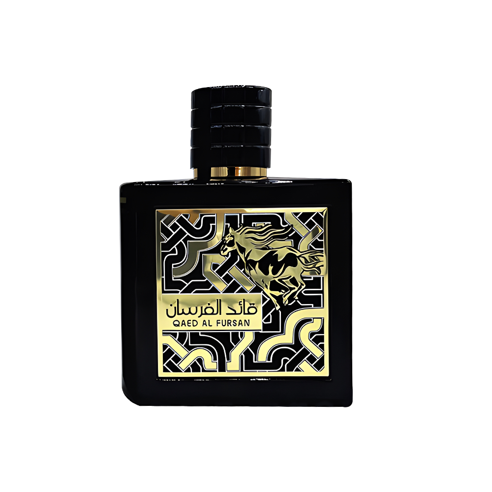 Lattafa Perfumes Qaed Al Fursan Perfume By Lattafa (Black Box ) 3.04 Oz - Fruity And Fresh Fragrance With A Sweet Woody Dry Down Aroma Floral