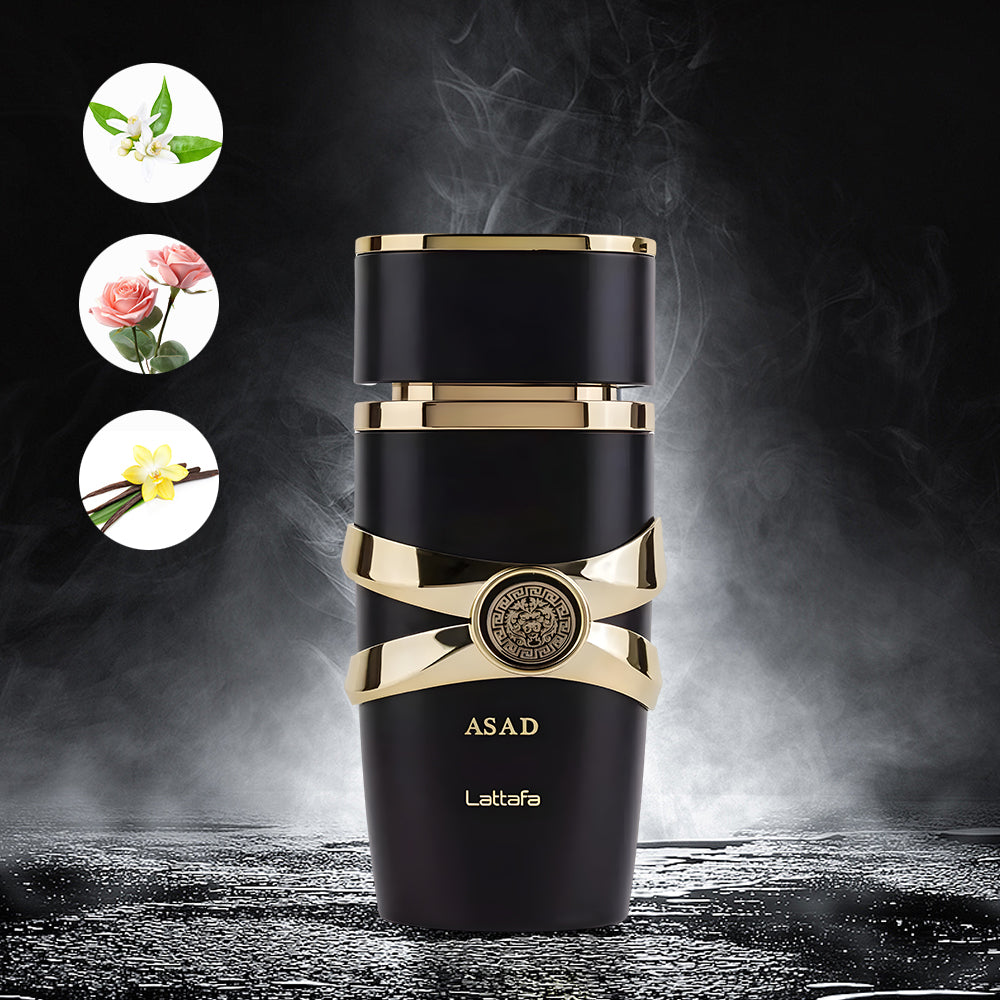 Asad Perfume by Lattafa: A Glimpse of Strength and Confidence. (for men) 3.4Oz(100ml) Fragrance Blend Scented Aroma
