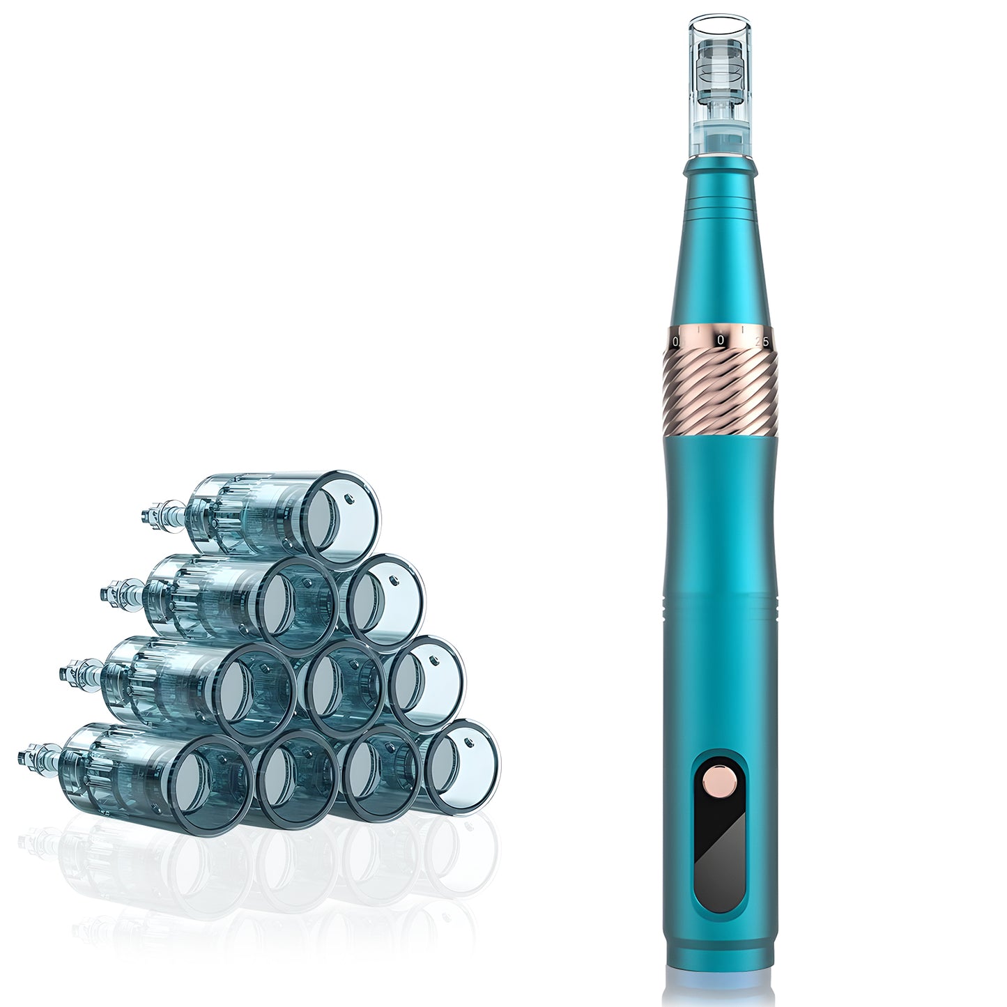 Microneedling Pen, Professional Wireless Microneedling Pen, 0.25mm Derma Roller Set, Adjustable Microneedle Machine for Face