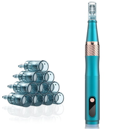 Microneedling Pen, Professional Wireless Microneedling Pen, 0.25mm Derma Roller Set, Adjustable Microneedle Machine for Face