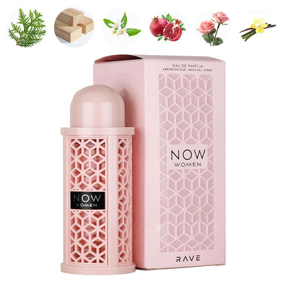 Rave Now Women by Lattafa EDP Perfume 3.4oz Pink Rave Women's Fragrance
