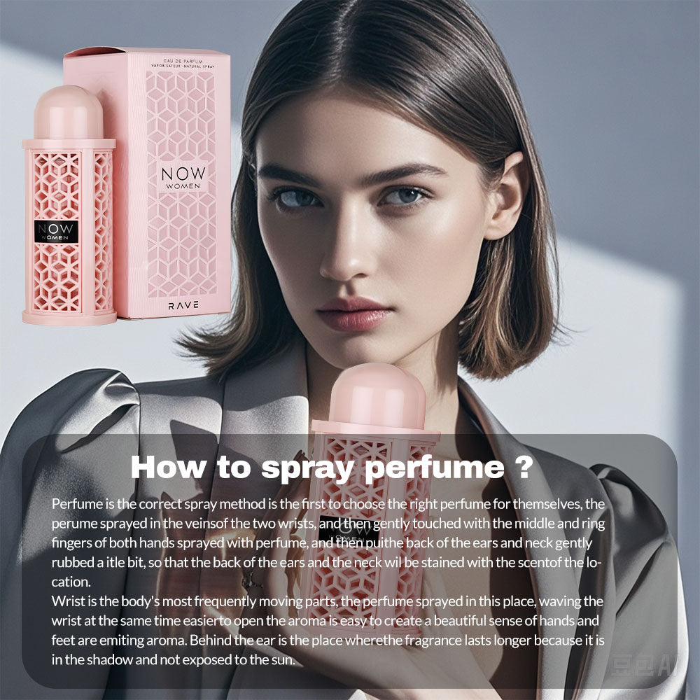 Rave Now Women by Lattafa EDP Perfume 3.4oz Pink Rave Women's Fragrance