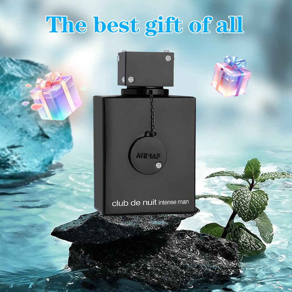 Armaf Club de Nuit Intense Men EDT 3.6 Fl Oz - Floral Fragrance with Bergamot, Jasmine, and Cologne, Single Item, Black, Scented Perfume