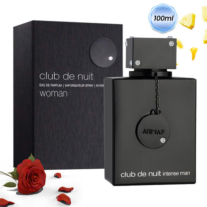 Armaf Club de Nuit Intense Men EDT 3.6 Fl Oz - Floral Fragrance with Bergamot, Jasmine, and Cologne, Single Item, Black, Scented Perfume