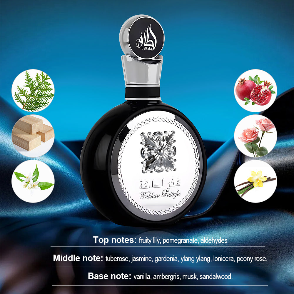 Fakhar Black Lattafa Eau de Parfum by Lattafa 3.4oz for Men Luxury Scent Fragrance Perfume