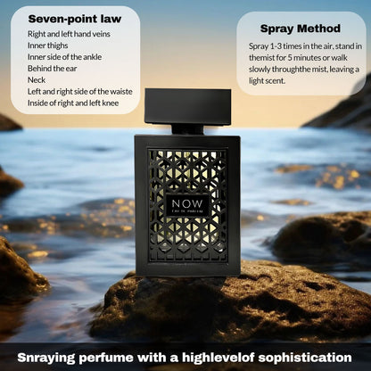 Lattafa Rave Now for Men Eau de Parfum Spray 3.4 Ounce - Vaporisateur Natural Spray in Black Packaging