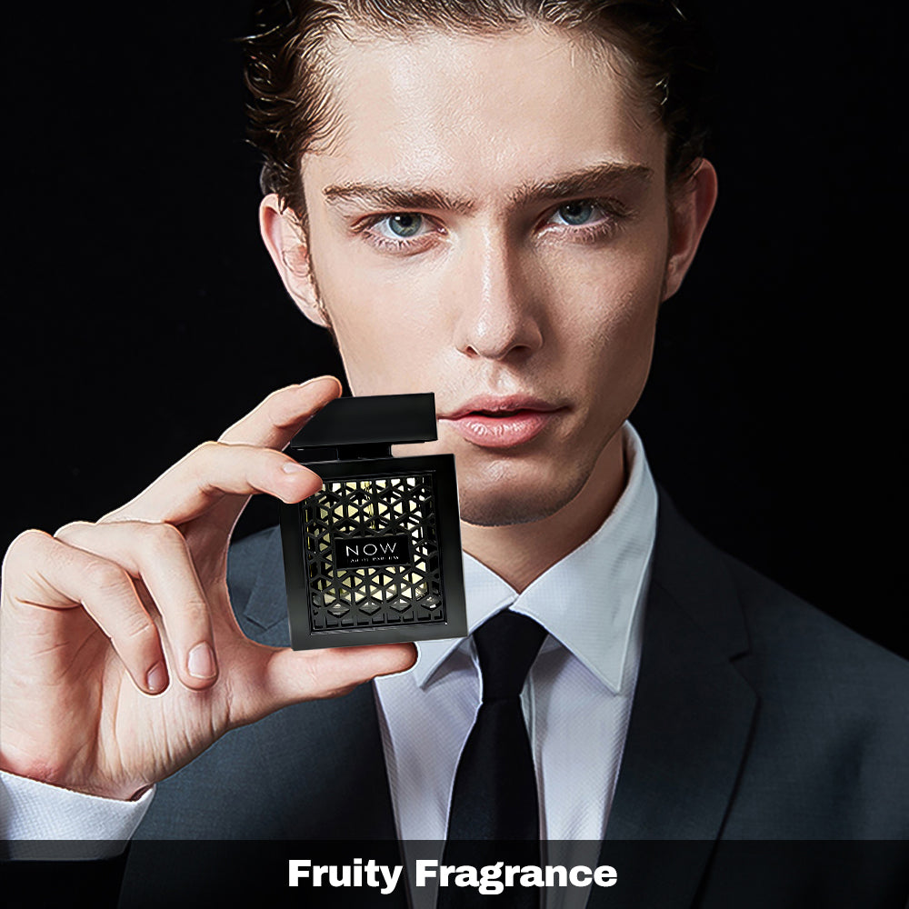 Lattafa Rave Now for Men Eau de Parfum Spray 3.4 Ounce - Vaporisateur Natural Spray in Black Packaging