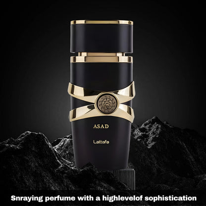 Asad Perfume by Lattafa: A Glimpse of Strength and Confidence. (for men) 3.4Oz(100ml) Fragrance Blend Scented Aroma