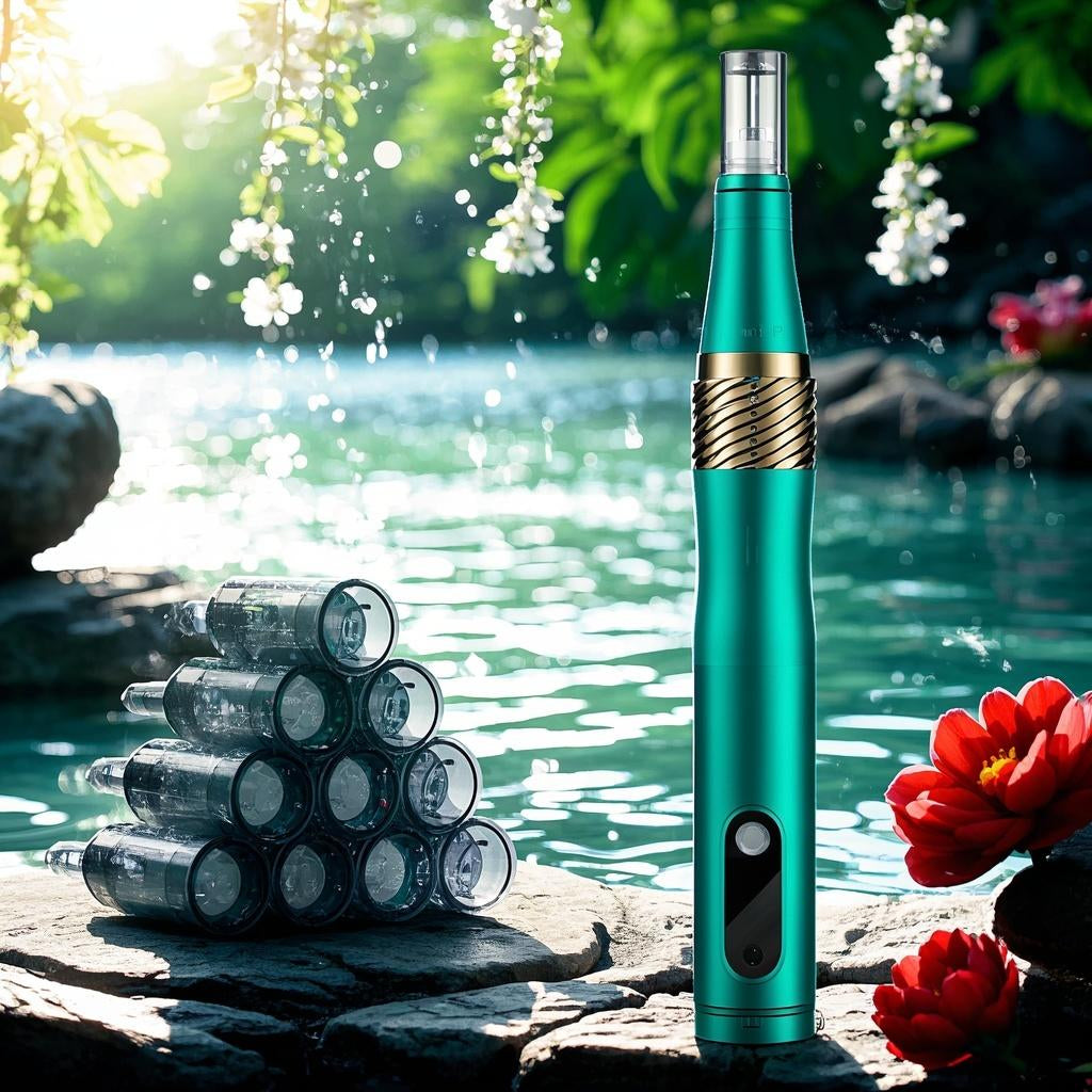 Microneedling Pen, Professional Wireless Microneedling Pen, 0.25mm Derma Roller Set, Adjustable Microneedle Machine for Face