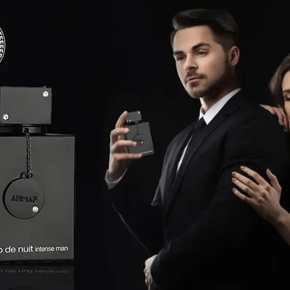 Armaf Club de Nuit Intense Men EDT 3.6 Fl Oz - Floral Fragrance with Bergamot, Jasmine, and Cologne, Single Item, Black, Scented Perfume